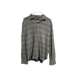 Jos A. Bank Reserve men’s large brown glen plaid shirt (100% cotton)